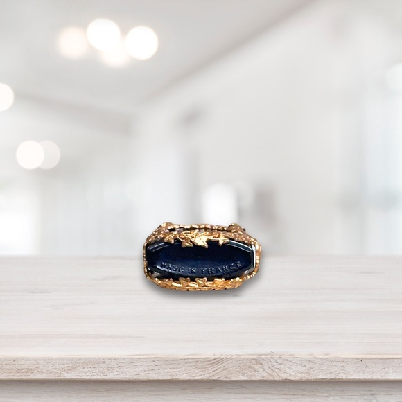 Antique French Porcelain & Blue Glass Mini Perfume Scent Bottle - Picture 5 of 6